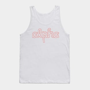 Alpha Cursive Letter Tank Top